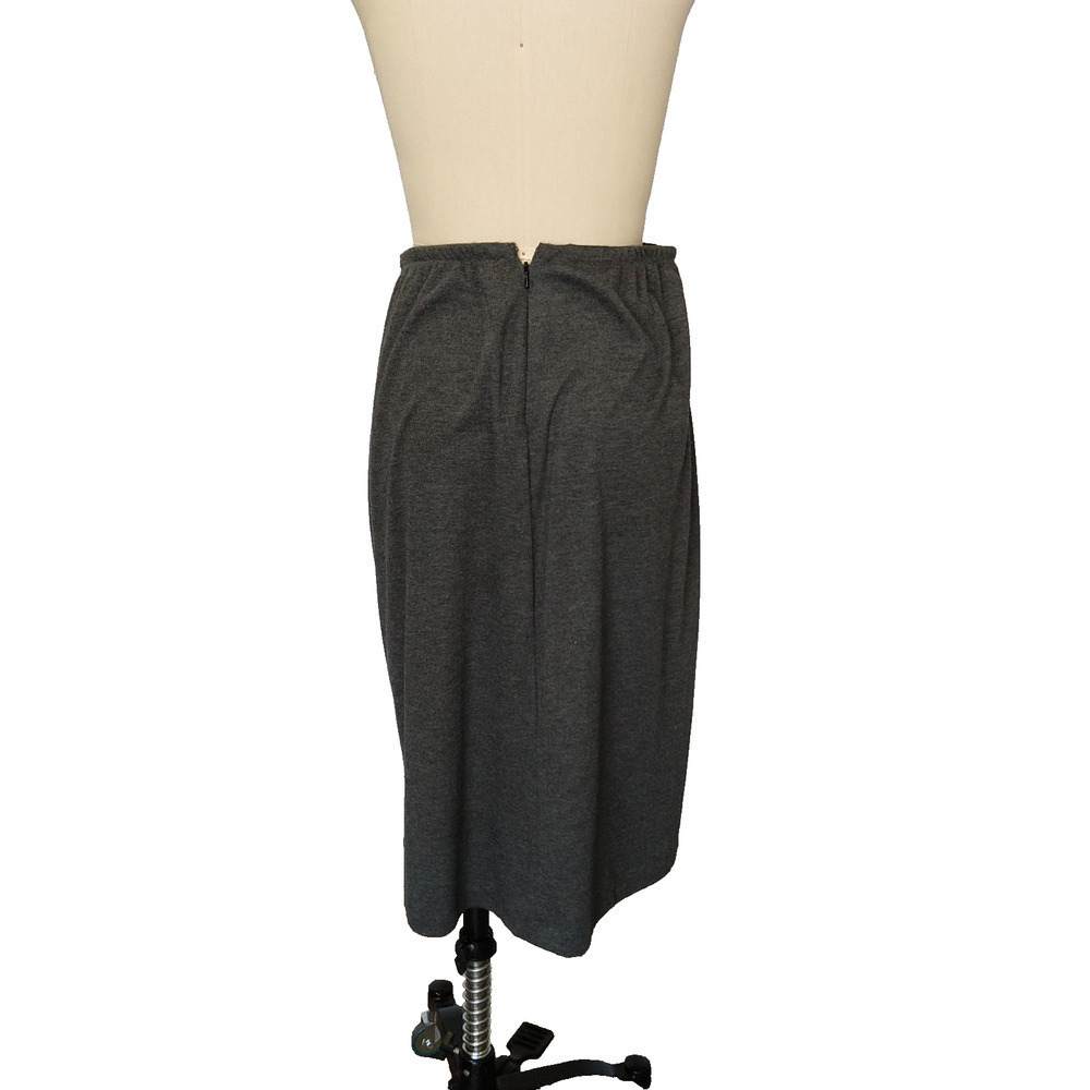Vintage 90s Max Nugus Gray Pencil Skirt Size M L Office Siren Designer Soft - Picture 6 of 6